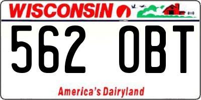 WI license plate 562OBT