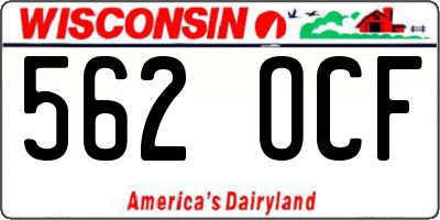 WI license plate 562OCF
