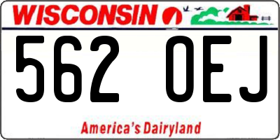 WI license plate 562OEJ