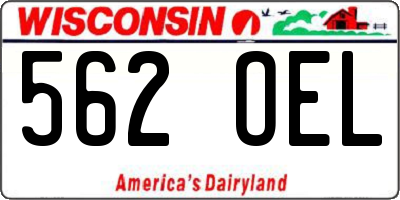 WI license plate 562OEL