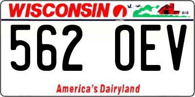 WI license plate 562OEV