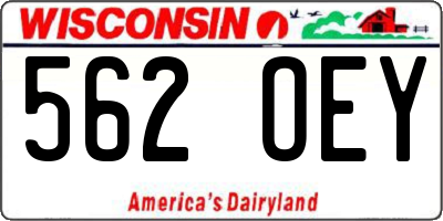 WI license plate 562OEY