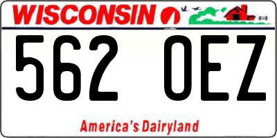 WI license plate 562OEZ