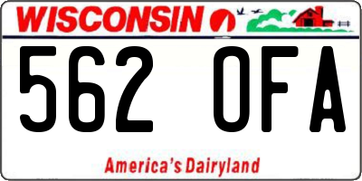 WI license plate 562OFA