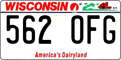 WI license plate 562OFG