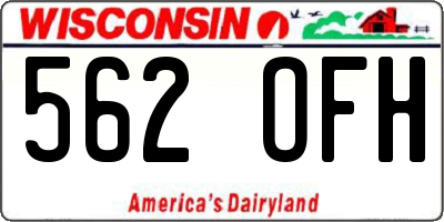 WI license plate 562OFH