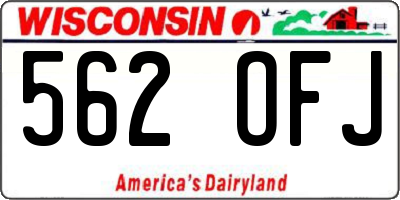 WI license plate 562OFJ