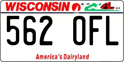 WI license plate 562OFL