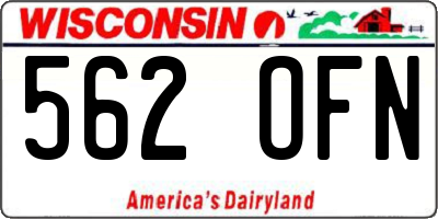 WI license plate 562OFN