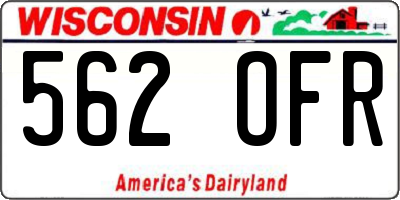 WI license plate 562OFR
