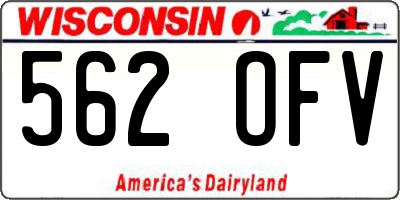 WI license plate 562OFV