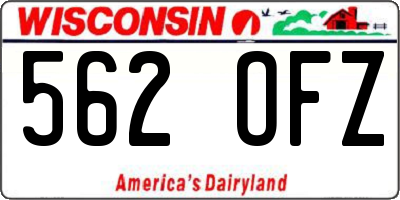 WI license plate 562OFZ
