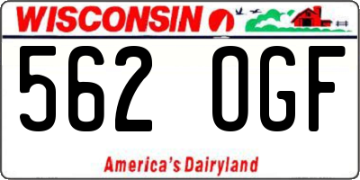 WI license plate 562OGF
