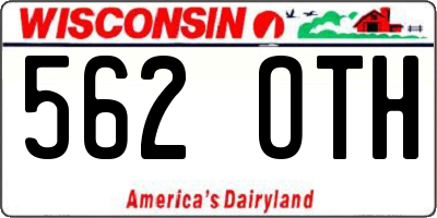 WI license plate 562OTH