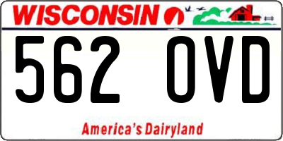 WI license plate 562OVD