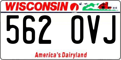 WI license plate 562OVJ