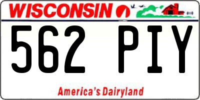 WI license plate 562PIY