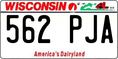 WI license plate 562PJA