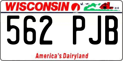 WI license plate 562PJB