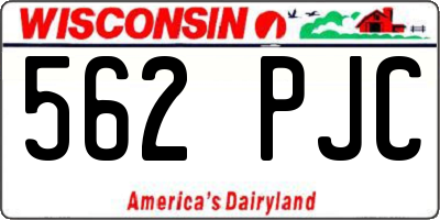 WI license plate 562PJC