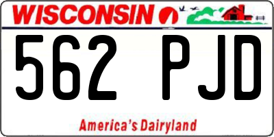WI license plate 562PJD