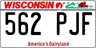 WI license plate 562PJF