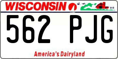 WI license plate 562PJG