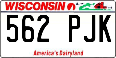 WI license plate 562PJK