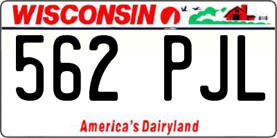 WI license plate 562PJL