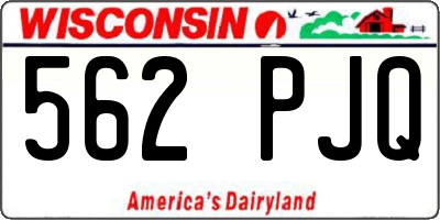 WI license plate 562PJQ