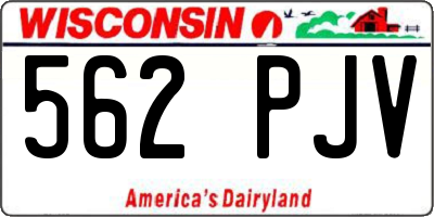 WI license plate 562PJV