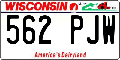 WI license plate 562PJW