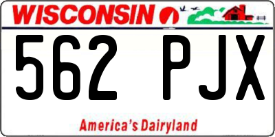 WI license plate 562PJX
