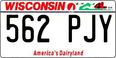 WI license plate 562PJY