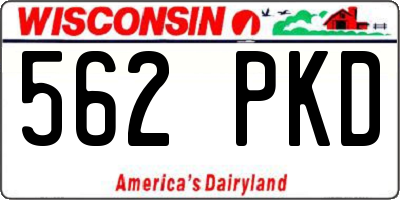 WI license plate 562PKD