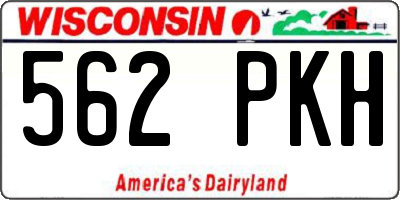 WI license plate 562PKH