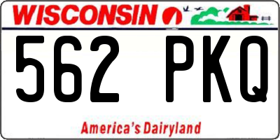 WI license plate 562PKQ