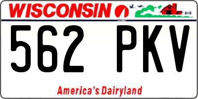 WI license plate 562PKV