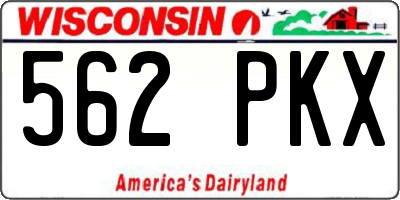 WI license plate 562PKX