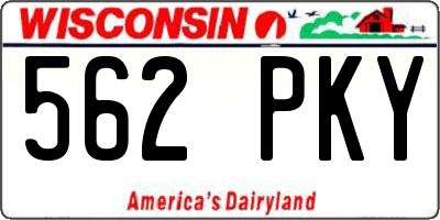 WI license plate 562PKY