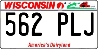 WI license plate 562PLJ