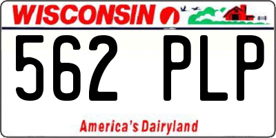 WI license plate 562PLP