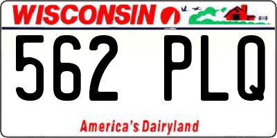 WI license plate 562PLQ