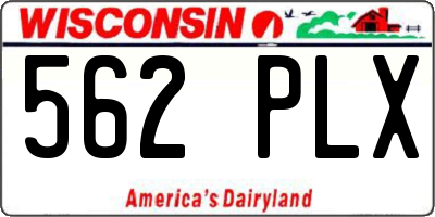 WI license plate 562PLX