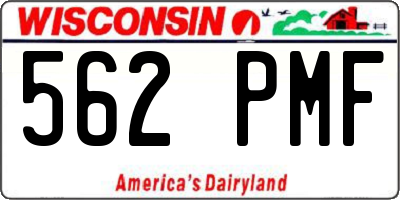 WI license plate 562PMF