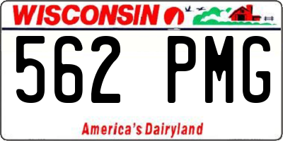 WI license plate 562PMG