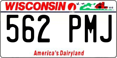 WI license plate 562PMJ