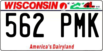 WI license plate 562PMK