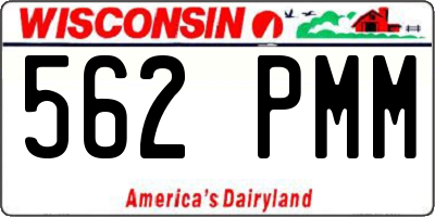 WI license plate 562PMM