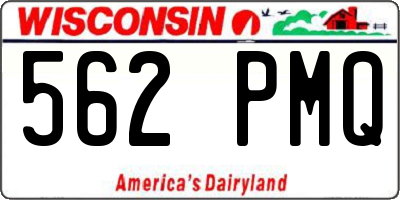 WI license plate 562PMQ